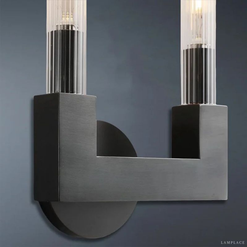 Cannele Ribbed Glass Double Wall Sconce