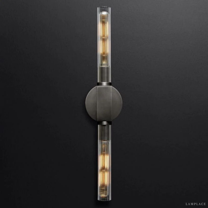 Cannele Ribbed Glass Wall Sconce