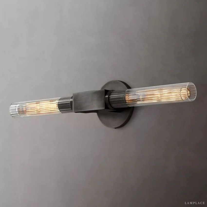 Cannele Ribbed Glass Wall Sconce