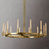 Cannele Ribbed Glass Round Chandelier 60"