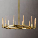 Cannele Ribbed Glass Round Chandelier 60"