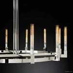 Cannele Ribbed Glass Round Chandelier 60"