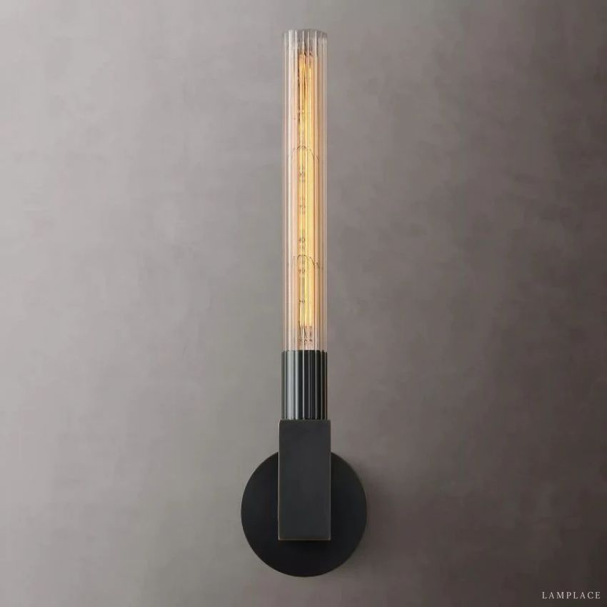 Cannele Ribbed Glass Wall Sconce