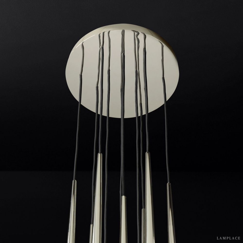 Aquitaine Faceted Cluster Round Chandelier 30"