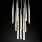 Aquitaine Faceted Cluster Round Chandelier 18"
