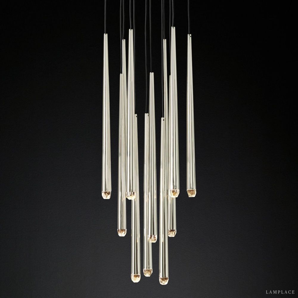 Aquitaine Faceted Cluster Round Chandelier 18"