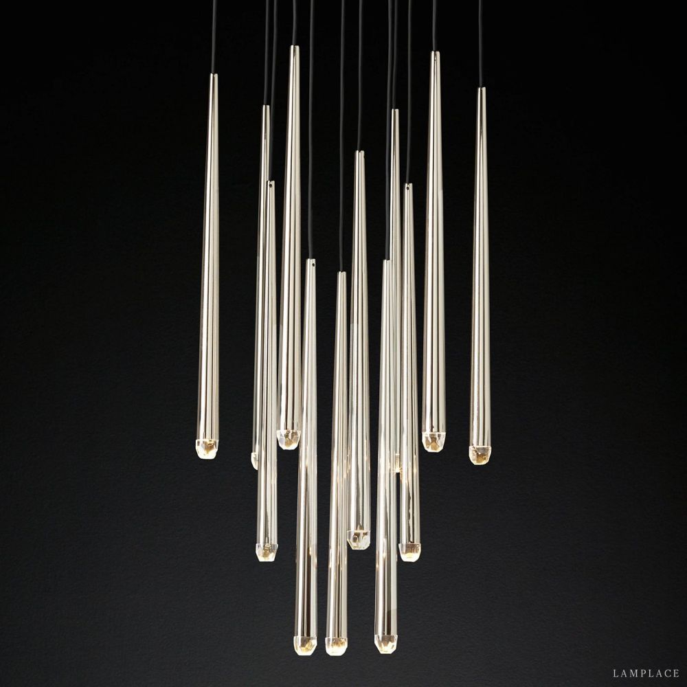 Aquitaine Faceted Cluster Round Chandelier 24"