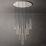 Aquitaine Faceted Cluster Round Chandelier 48"