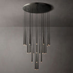 Aquitaine Faceted Cluster Round Chandelier 48"
