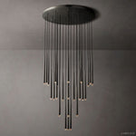 Aquitaine Faceted Cluster Round Chandelier 48"