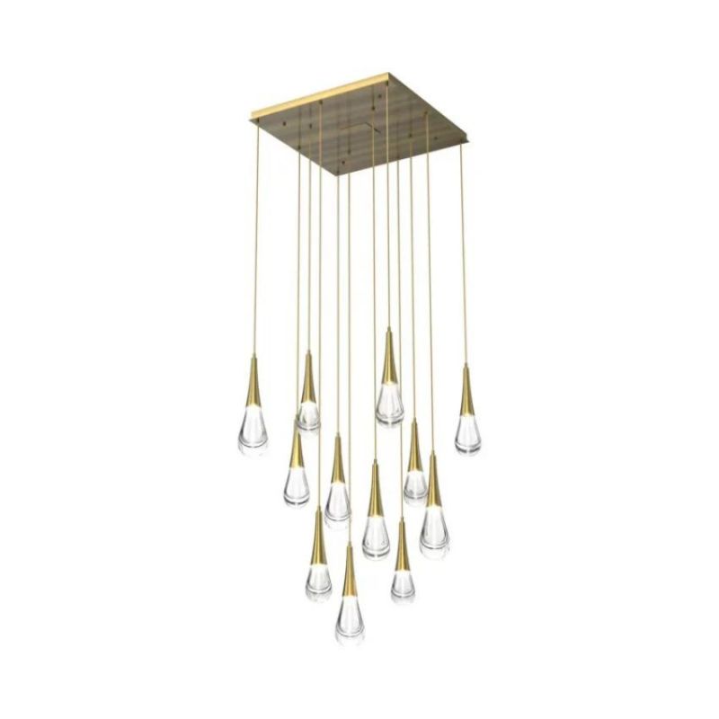 Water Drop Liquid Square Chandelier