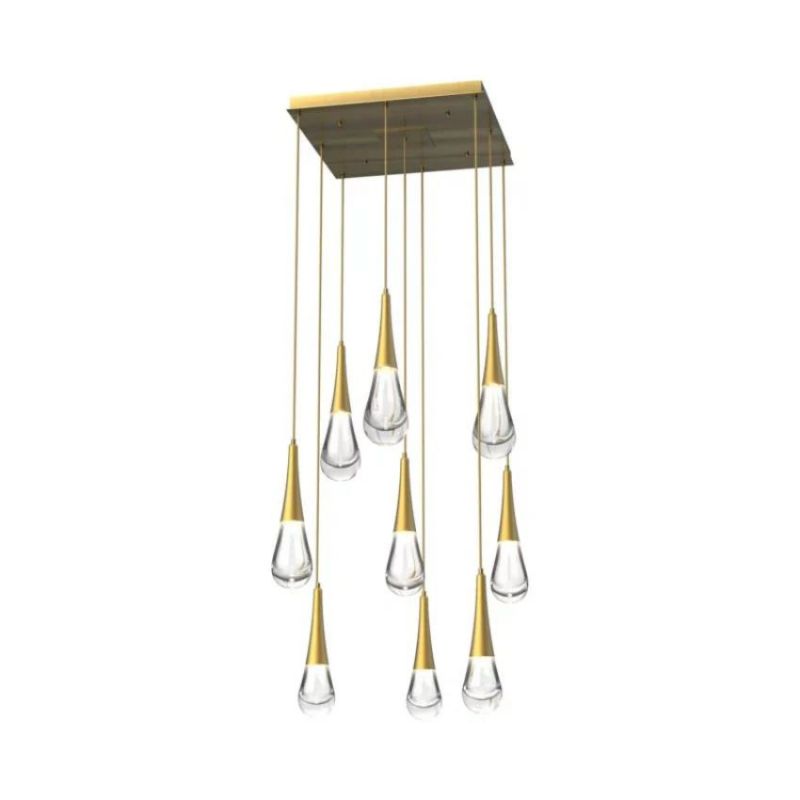 Water Drop Liquid Square Chandelier