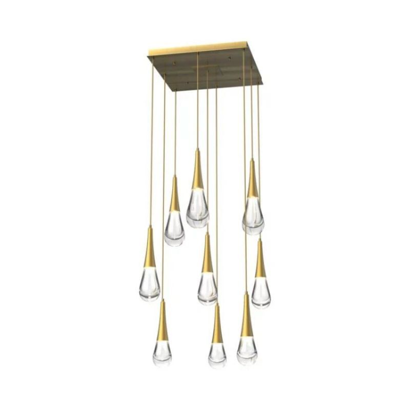 Water Drop Liquid Square Chandelier