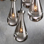 Rain Aura Glass Rectangular Chandelier 54"