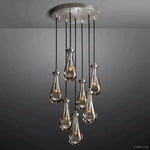 Rain Aura Glass Round Chandelier 18"