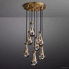 Rain Aura Glass Round Chandelier 18"