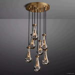 Rain Aura Glass Round Chandelier 18"