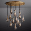 Rain Aura Glass Round Chandelier 36"