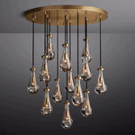 Rain Aura Glass Round Chandelier 36"