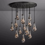 Rain Aura Glass Round Chandelier 36"