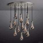 Rain Aura Glass Round Chandelier 36"