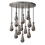 Rain Aura Glass Round Chandelier 36"
