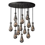 Rain Aura Glass Round Chandelier 36"