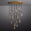 Rain Aura Glass Round Chandelier 47"