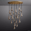 Rain Aura Glass Round Chandelier 47"