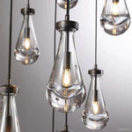 Rain Aura Glass Round Chandelier 47"
