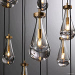 Rain Aura Glass Round Chandelier 47"