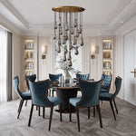 Rain Aura Glass Round Chandelier 47"