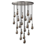 Rain Aura Glass Round Chandelier 47"