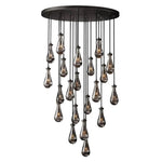 Rain Aura Glass Round Chandelier 47"