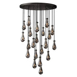 Rain Aura Glass Round Chandelier 47"