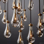 Rain Aura Glass Round Chandelier 60"