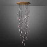Rain Aura Glass Round Chandelier 60"