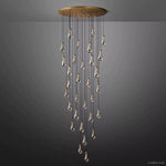 Rain Aura Glass Round Chandelier 60"