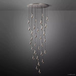 Rain Aura Glass Round Chandelier 60"