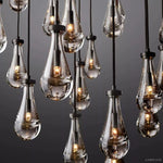 Rain Aura Glass Round Chandelier 60"
