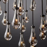Rain Aura Glass Round Chandelier 60"