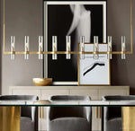 Ravelle Clear GlassLinear Chandelier 73"