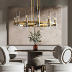 Ravelle Clear Glass Round Chandelier 60"