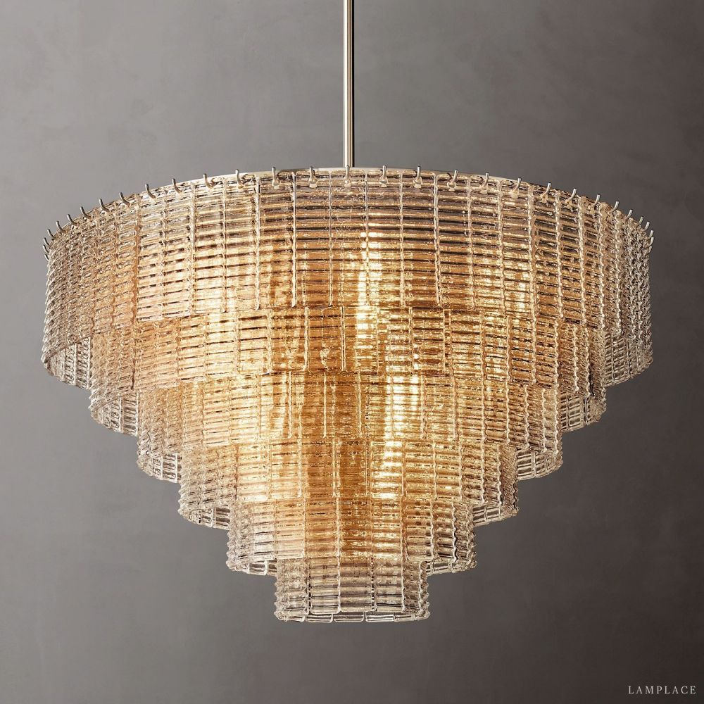 Sirene Draped Glass Round Chandelier 41"