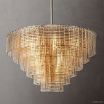 Sirene Draped Glass Round Chandelier 41"