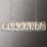 Harlow Faceted Crystal Rectangle Chandelier 54"