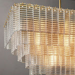 Sirene Draped Glass Rectangle Chandelier 59"
