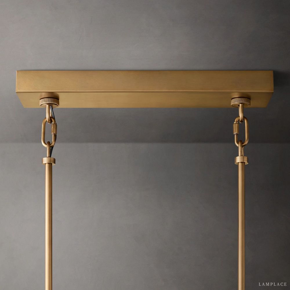 Sirene Draped Glass Rectangle Chandelier 59"
