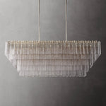 Sirene Draped Glass Rectangle Chandelier 59"