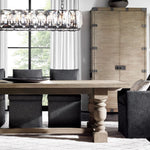 Harlow Faceted Crystal Rectangle Chandelier 54"